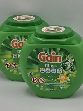 Flings Laundry Detergent Pacs - Original Scent - Green